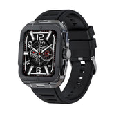 EIGIIS Smart Watch for Men 1.85” Bluetooth Dail Calls Speaker Outdoor Waterproof Military Tactical Sports Watch Fitness Tracker Watch with Heart Rate Monitor Sleep Tracker Pedometer for iPhone Samsung